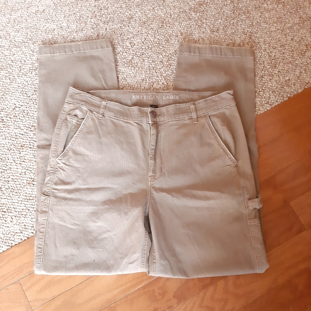 American Eagle High Rise Straight Carpenter Style Jeans size 12 - Picture 9 of 14